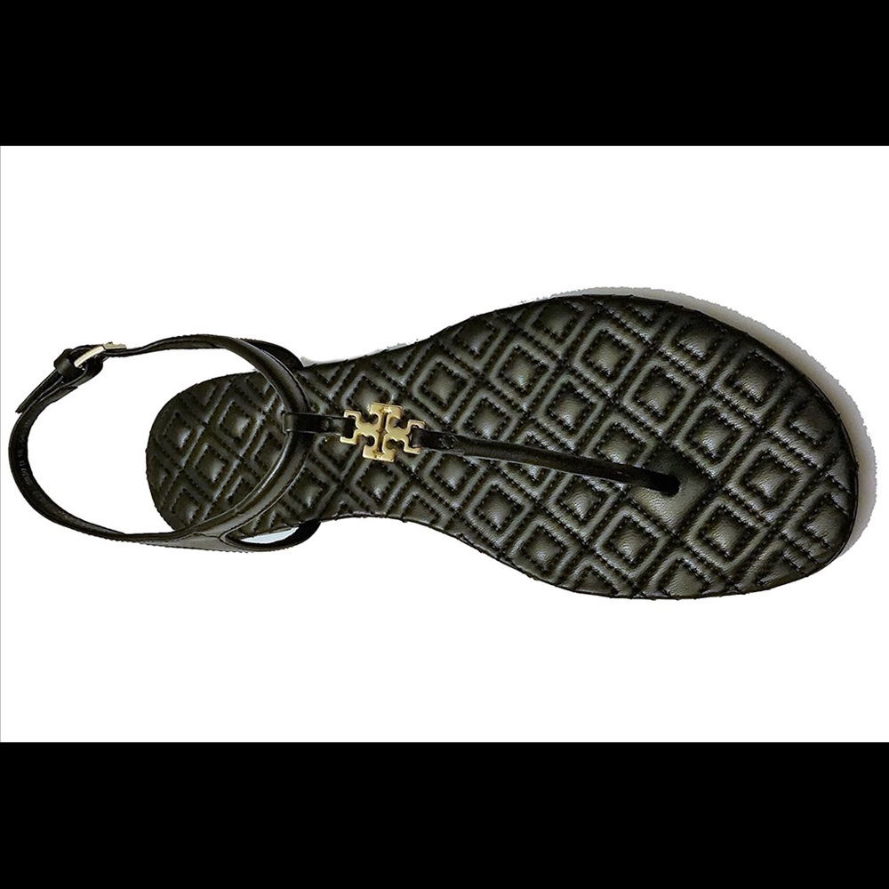 Tory Burch Marion Quilted Leather T-Strap Sandals